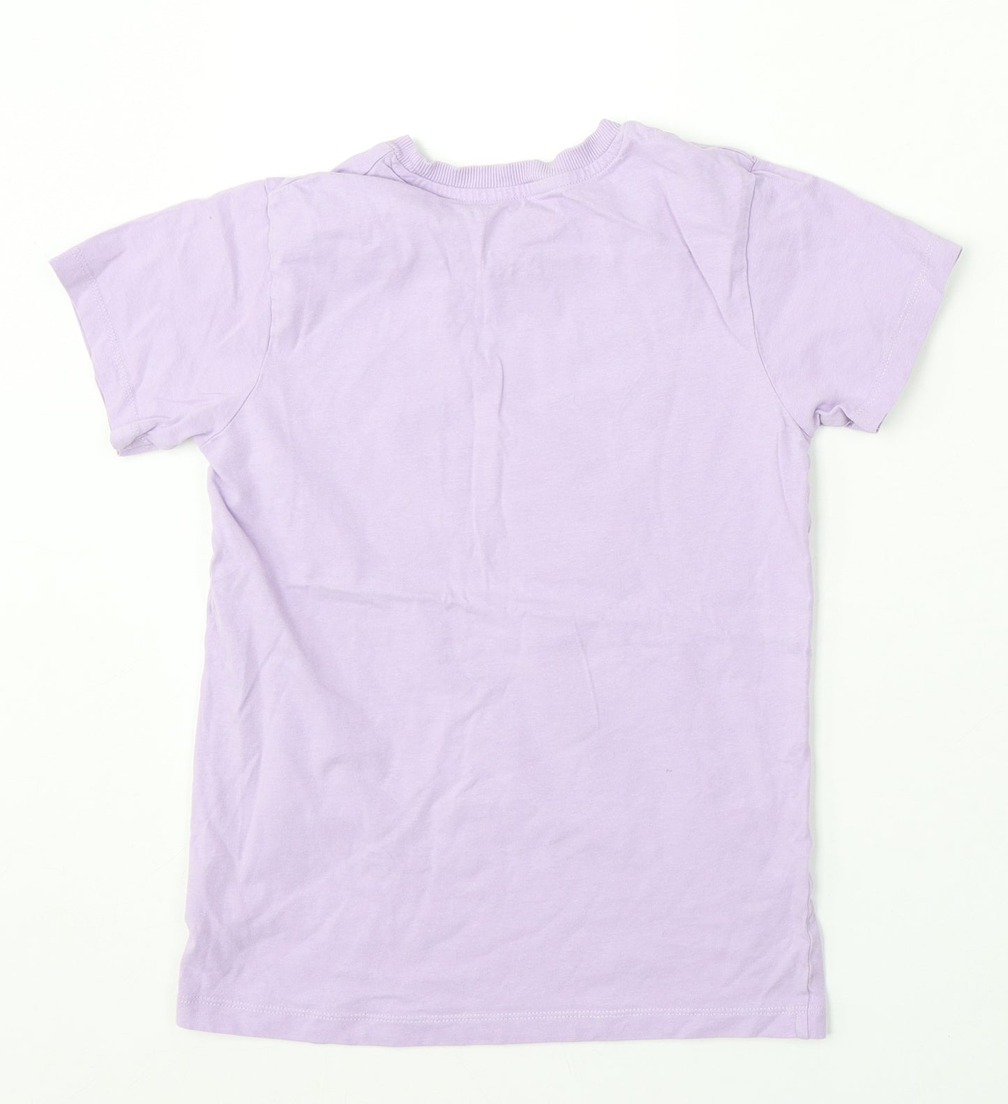 URBN DEPT Girls Purple Cotton Basic T-Shirt Size 11 Years Round Neck - Skateboarding
