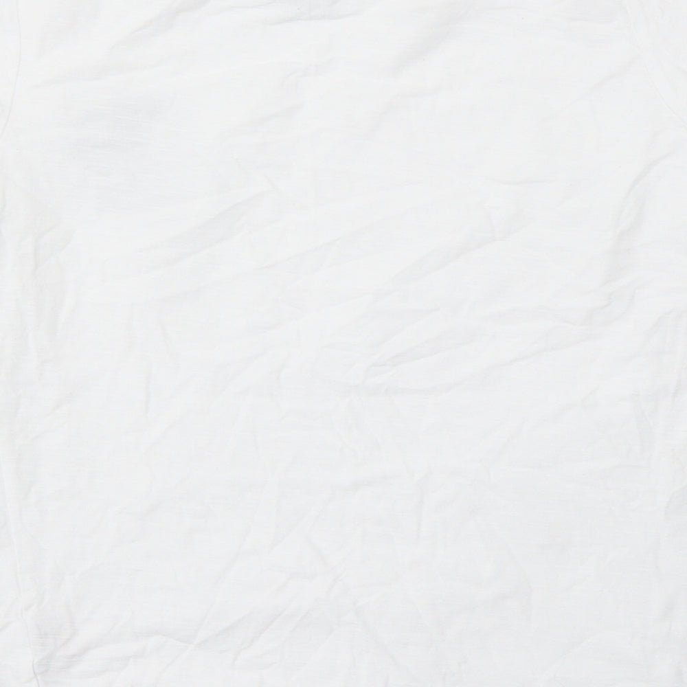 Urban Department Boys White Cotton Basic T-Shirt Size 11 Years Round Neck - Skateboarding