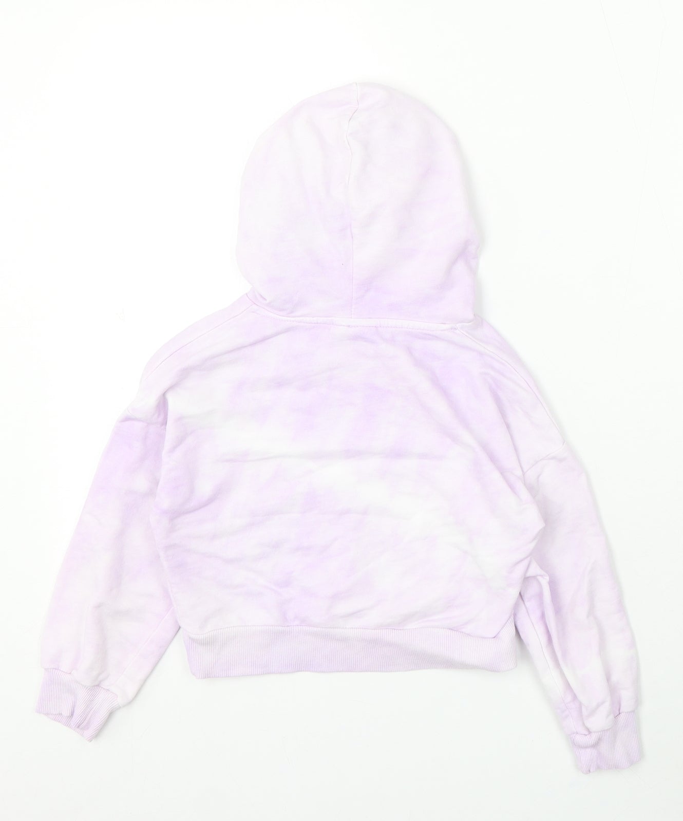 Matalan Girls Pink Geometric Cotton Pullover Hoodie Size 6 Years - Tie Dye