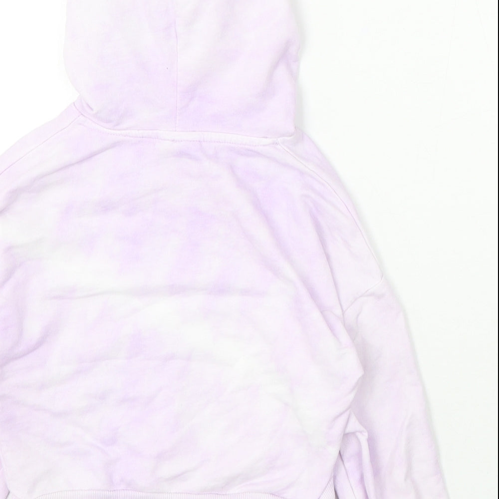 Matalan Girls Pink Geometric Cotton Pullover Hoodie Size 6 Years - Tie Dye