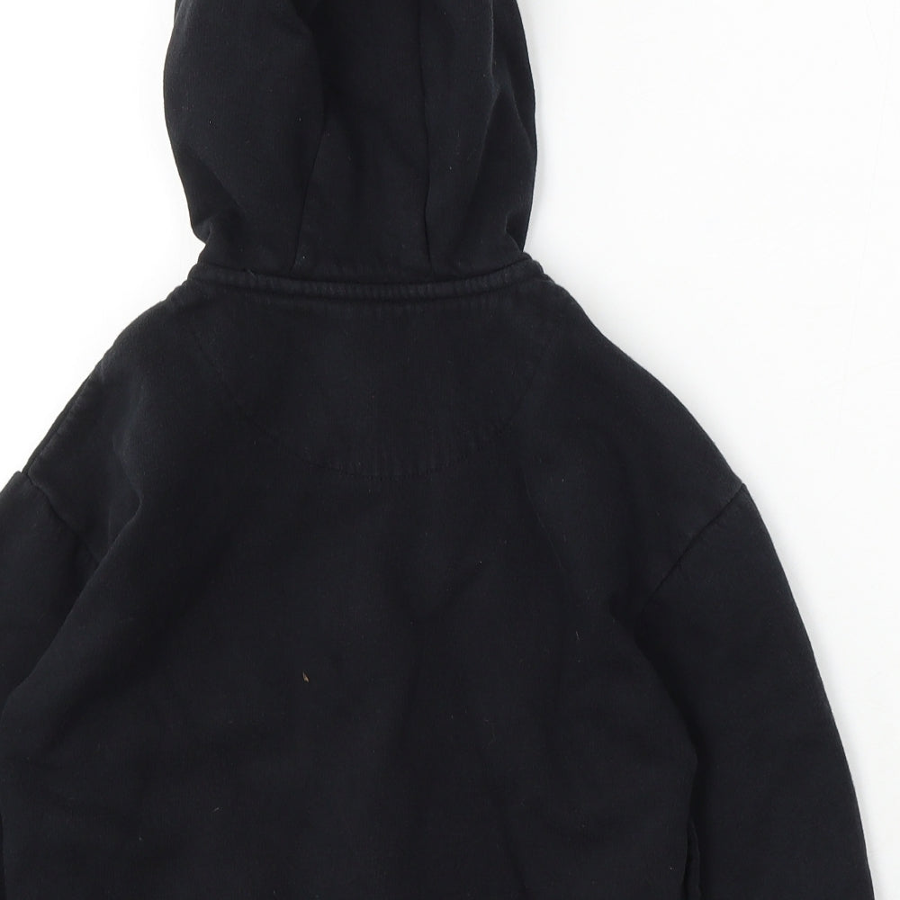 F&F Girls Black Cotton Full Zip Hoodie Size 6-7 Years Zip - NYC
