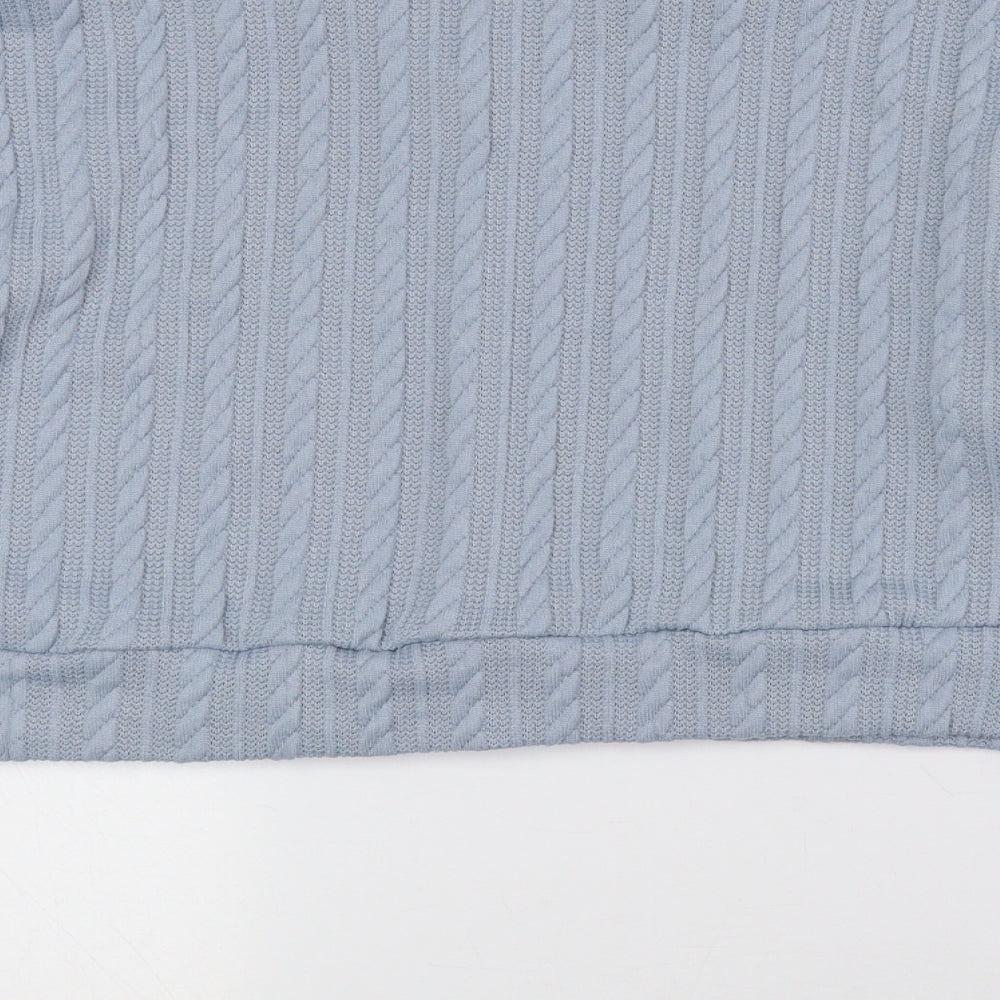 SheIn Womens Blue Collared Polyester Pullover Jumper Size XL - Shirt