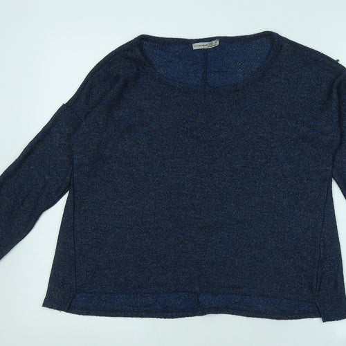Atmosphere Womens Blue Round Neck Polyester Pullover Jumper Size 12