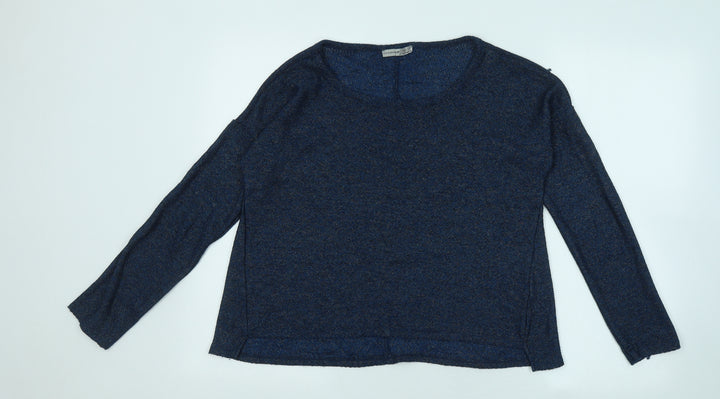 Atmosphere Womens Blue Round Neck Polyester Pullover Jumper Size 12