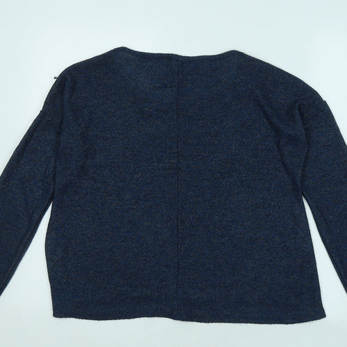 Atmosphere Womens Blue Round Neck Polyester Pullover Jumper Size 12