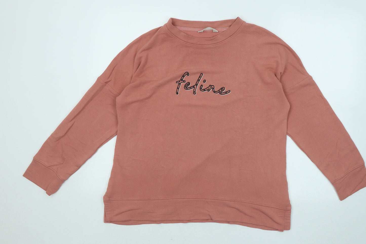 Marks and Spencer Womens Pink Viscose Pullover Sweatshirt Size 12 - Feline