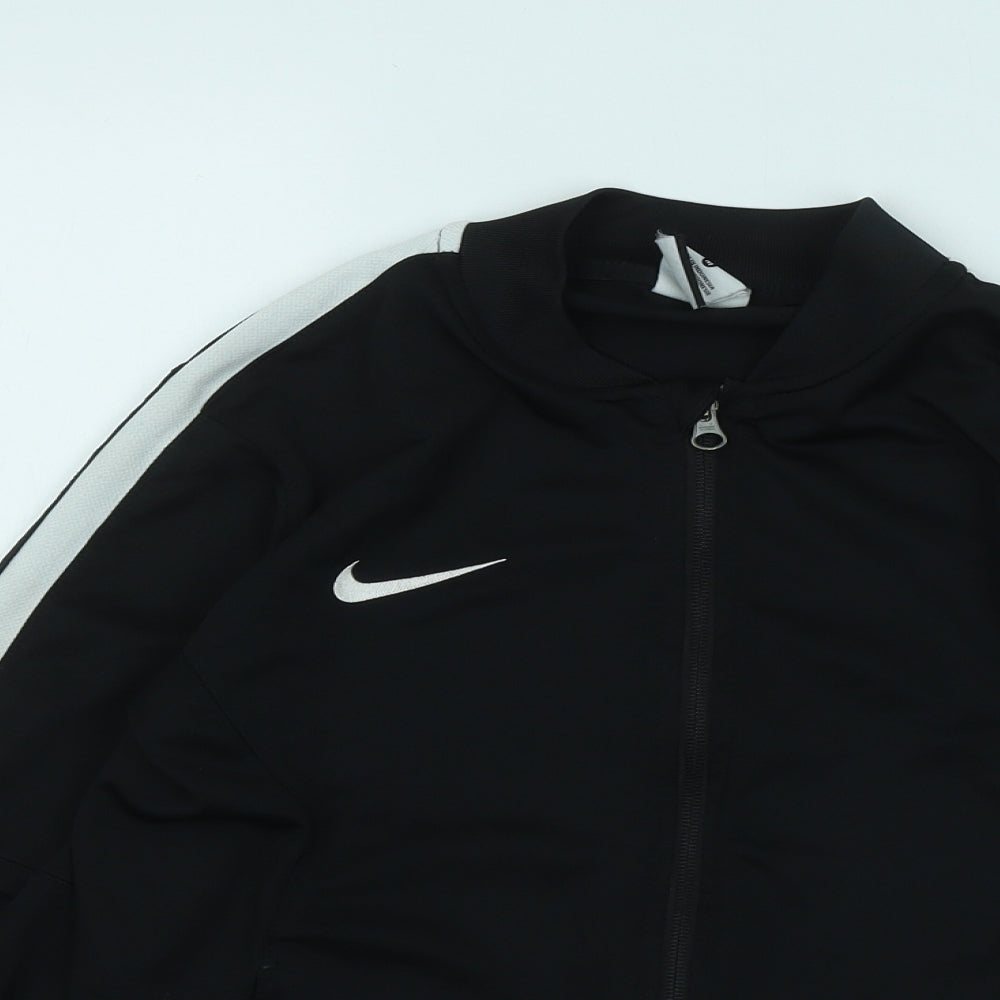 Nike Boys Black Jacket Size 10-11 Years Zip