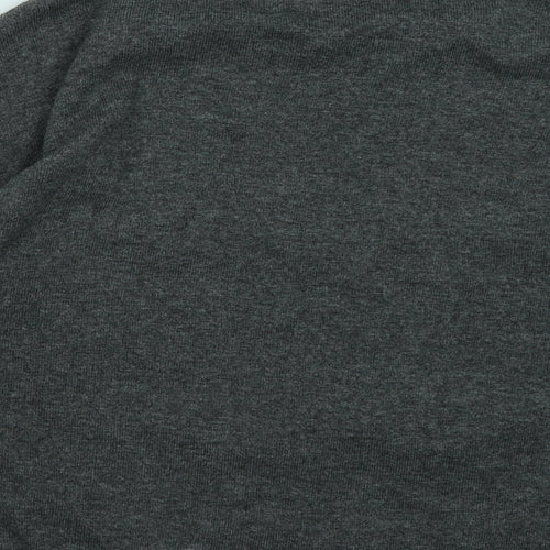 Warehouse Womens Grey Round Neck Acrylic Pullover Jumper Size 8