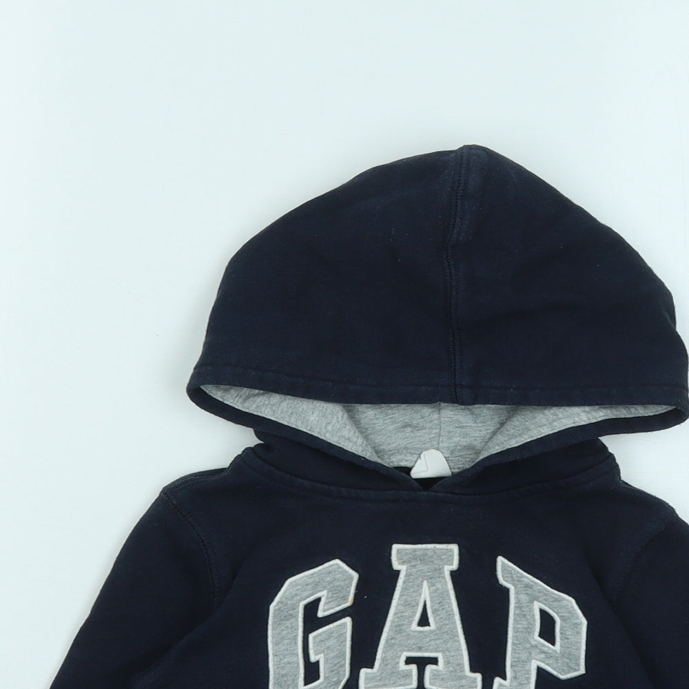 Gap Boys Blue Cotton Pullover Hoodie Size 2 Years