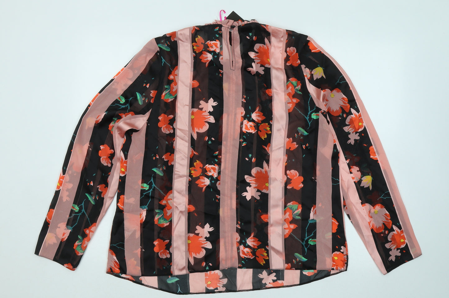 Very Womens Multicoloured Floral Polyester Basic Blouse Size 18 Round Neck