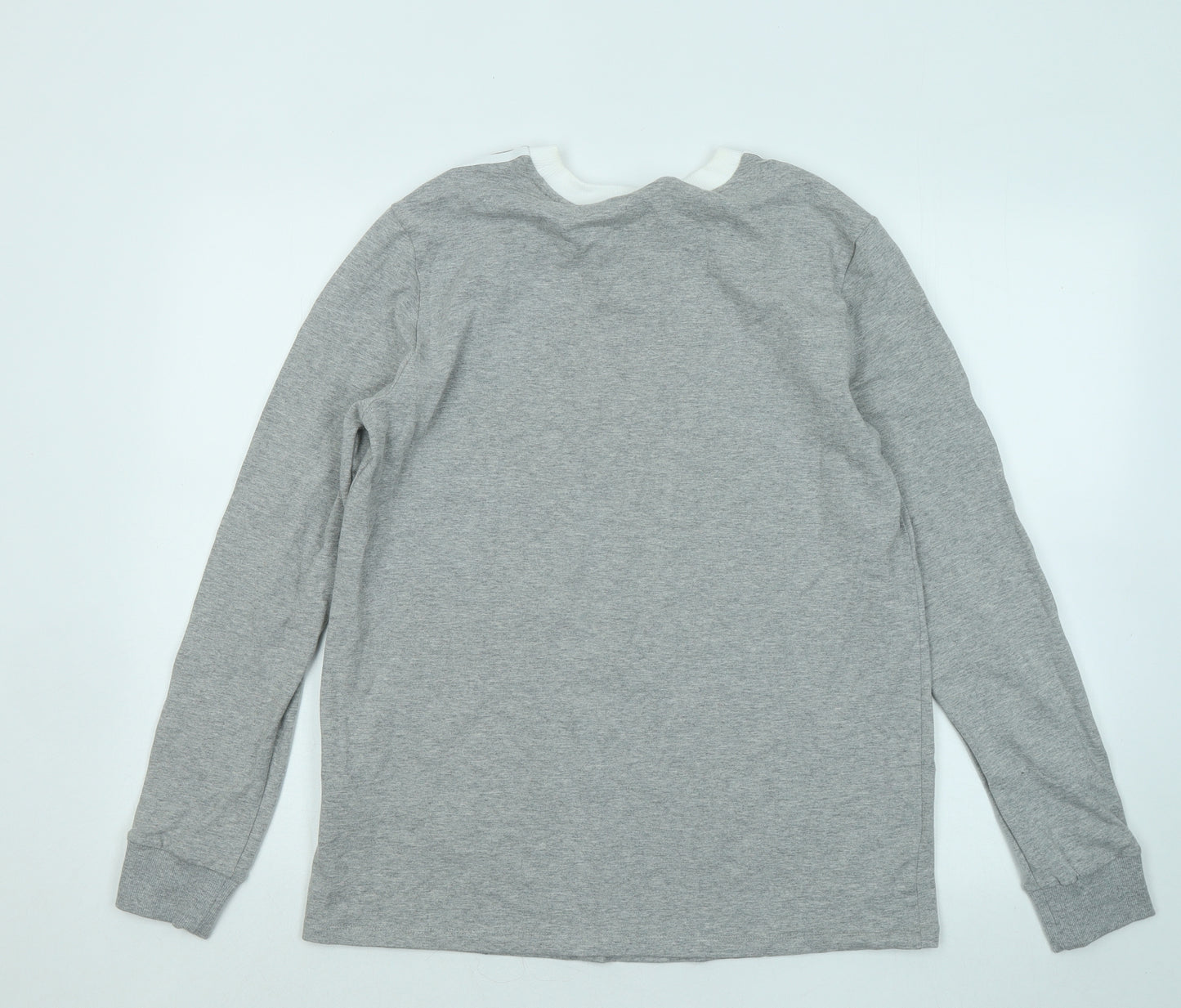 adidas Womens Grey Cotton Pullover Sweatshirt Size 18