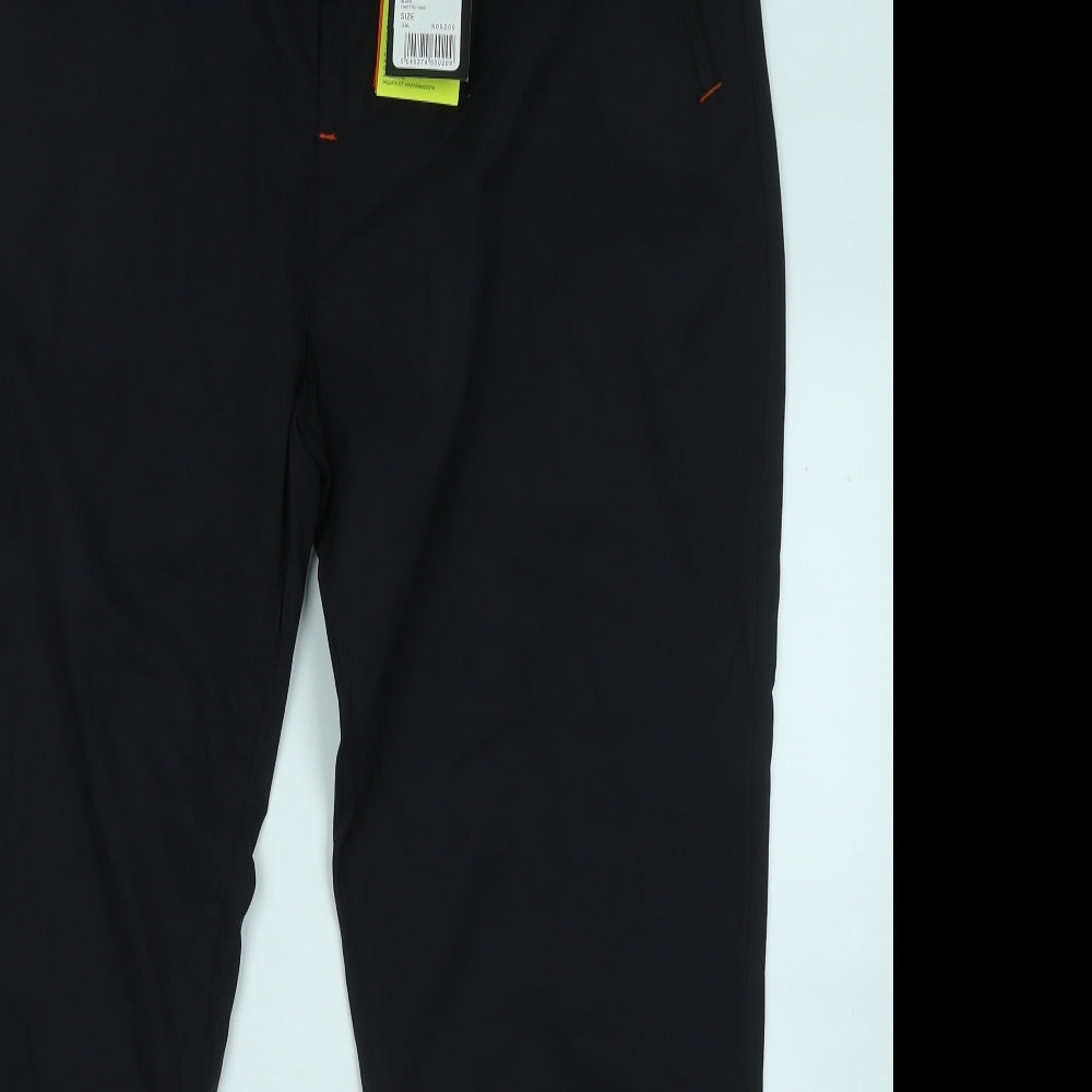 Trespass Mens Black Polyester Trousers Size 2XL L29 in Regular Zip