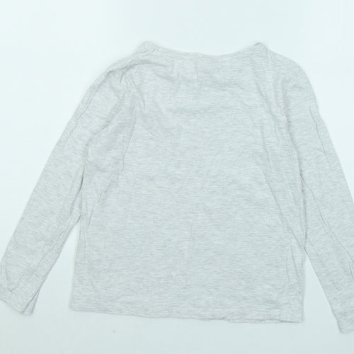 Matalan Girls Grey Cotton Basic T-Shirt Size 10 Years Round Neck - Love What You Do