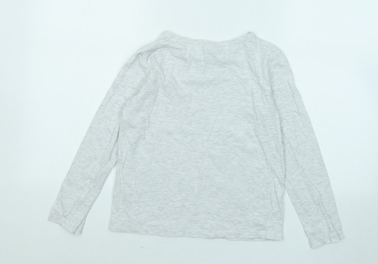 Matalan Girls Grey Cotton Basic T-Shirt Size 10 Years Round Neck - Love What You Do