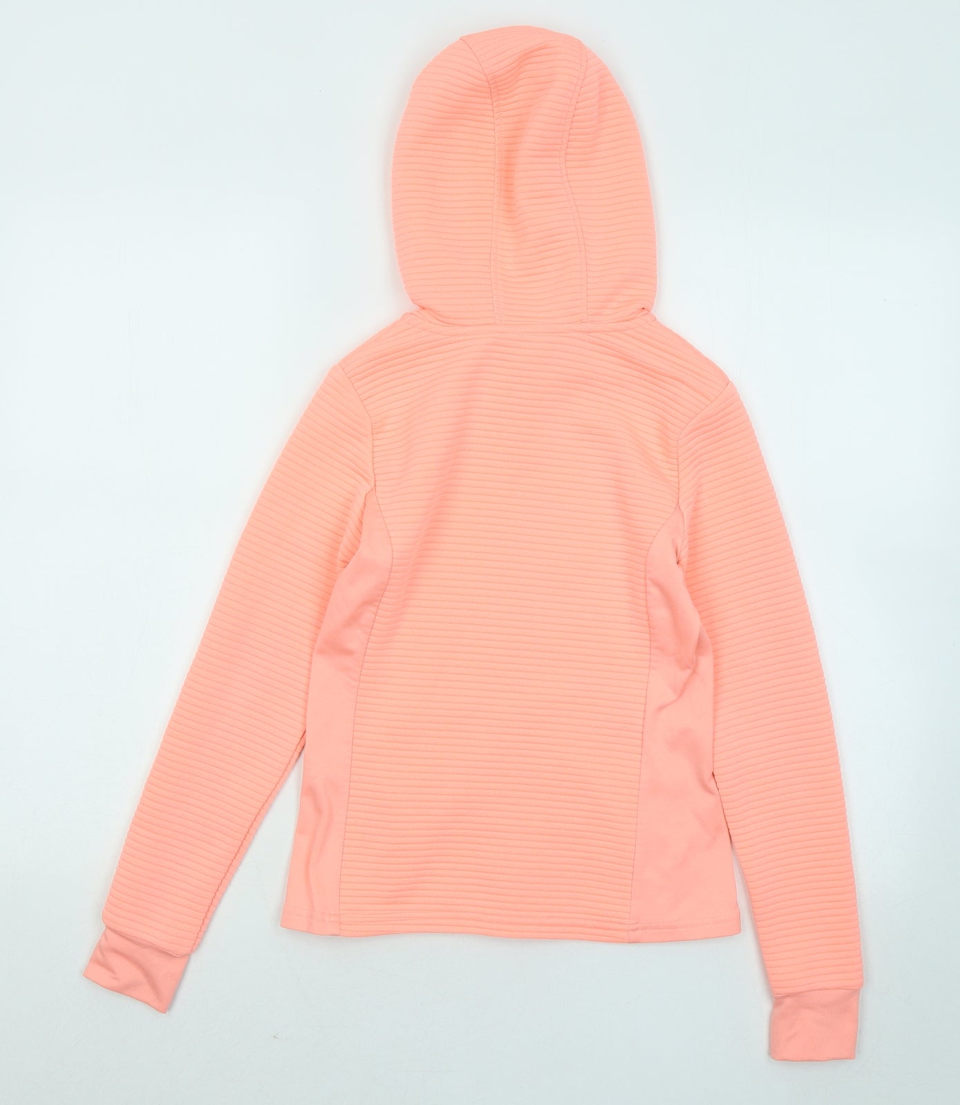 Dunnes Stores Girls Orange Polyester Full Zip Hoodie Size 10-11 Years Zip