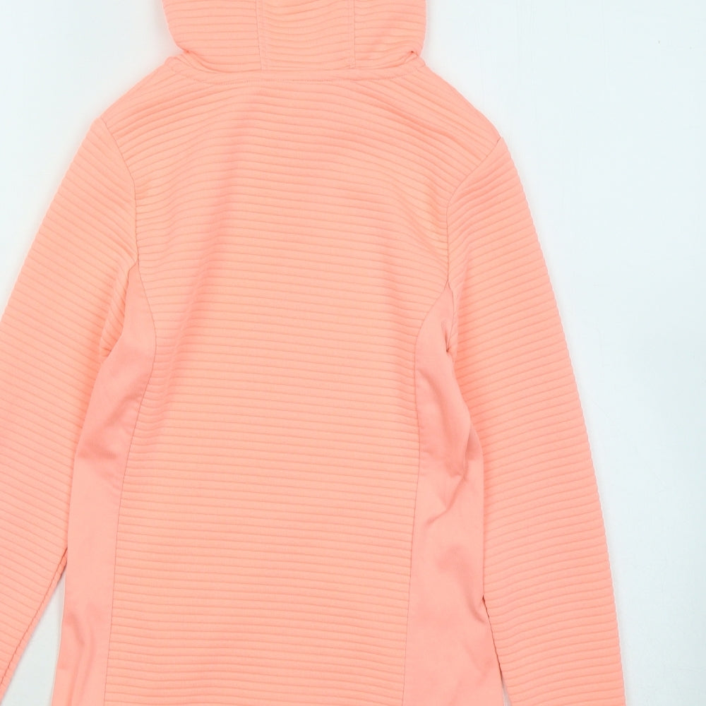 Dunnes Stores Girls Orange Polyester Full Zip Hoodie Size 10-11 Years Zip