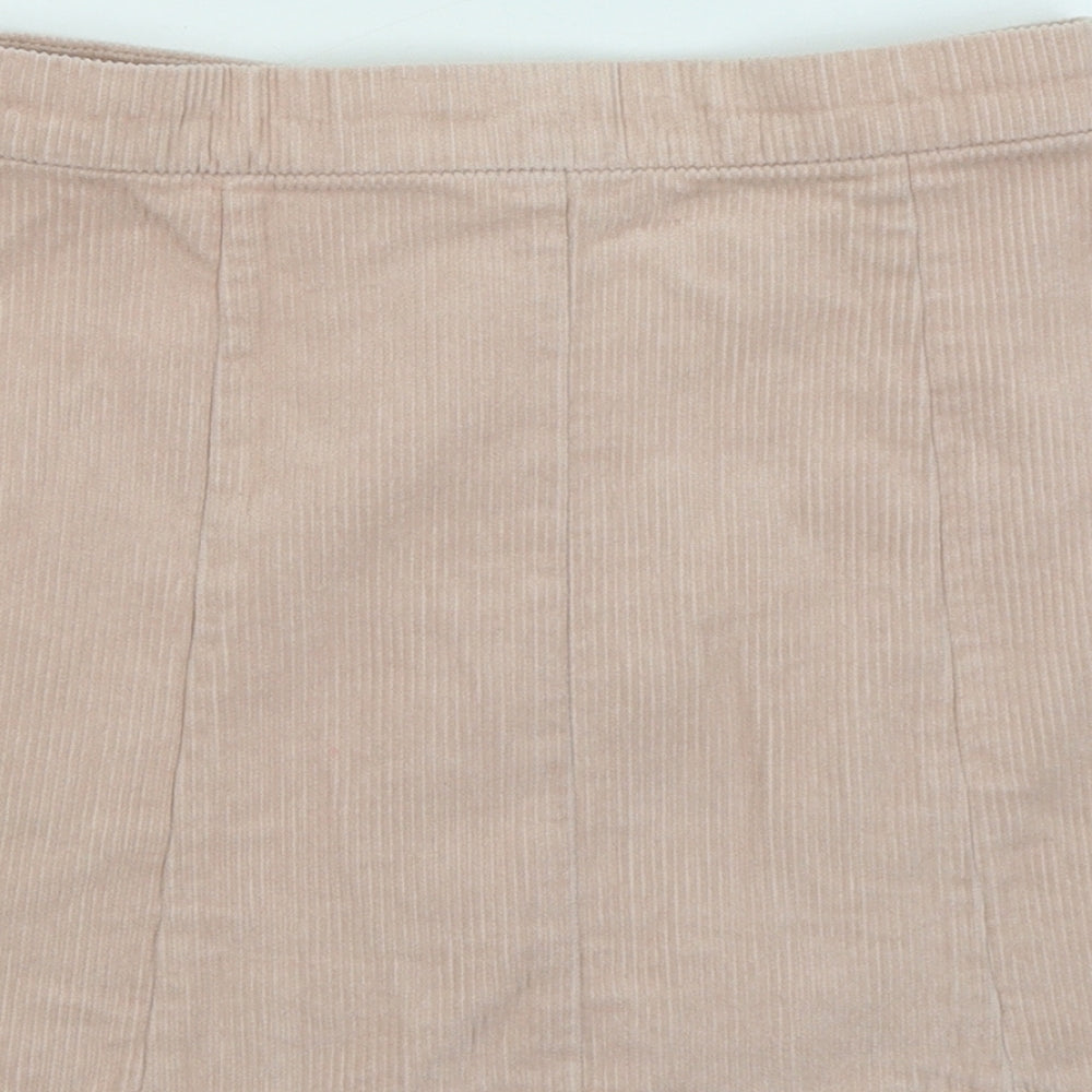 H&M Girls Pink Cotton A-Line Skirt Size 12-13 Years Regular Button