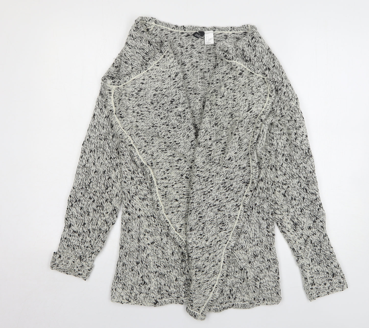 H&M Womens Grey V-Neck Acrylic Cardigan Jumper Size S