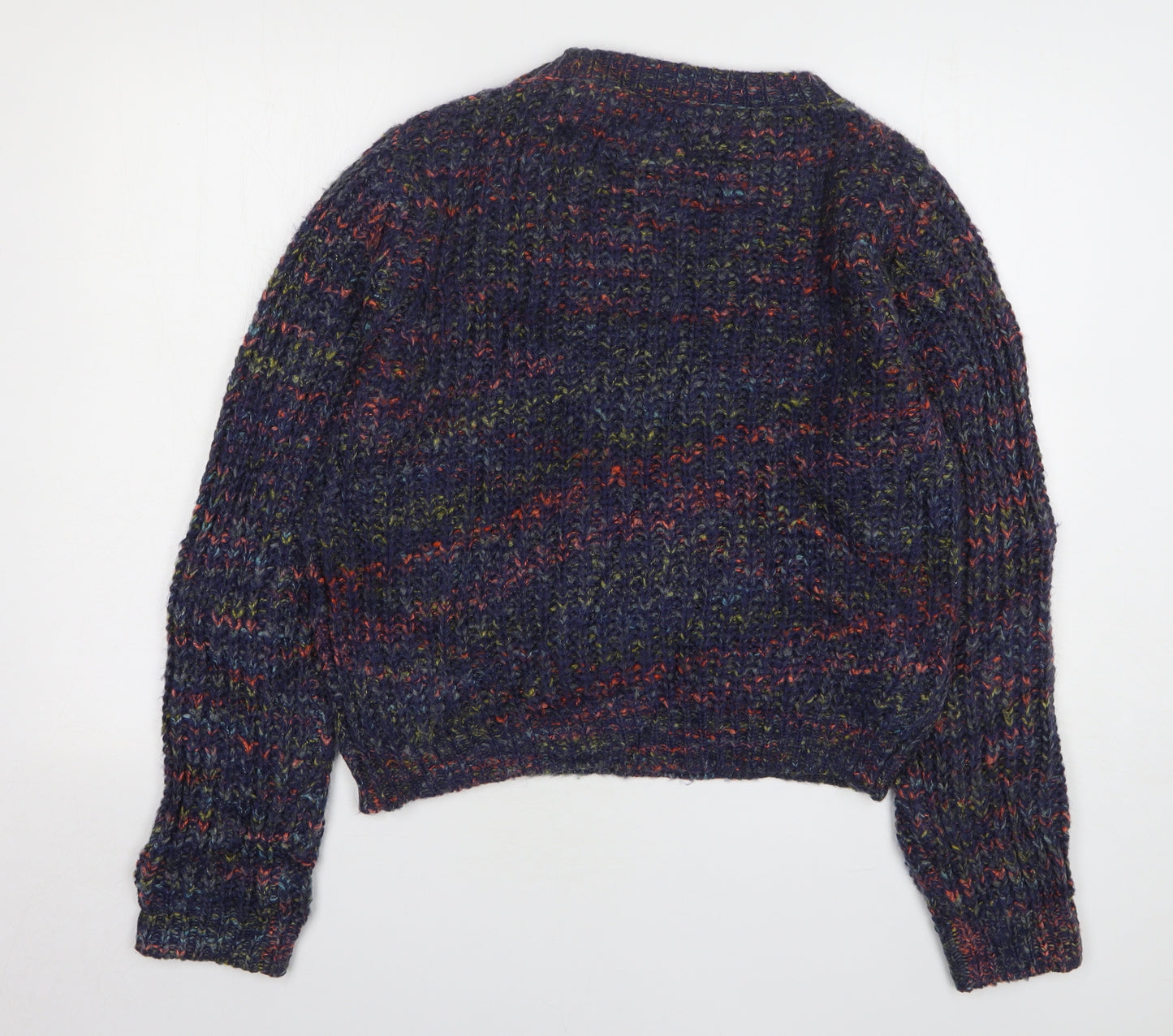 Izabel Womens Blue Round Neck Acrylic Pullover Jumper Size 14