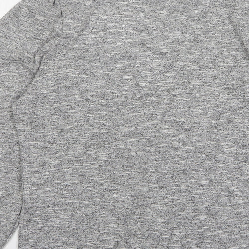 New Look Womens Grey Collared Polyester Pullover Jumper Size 14