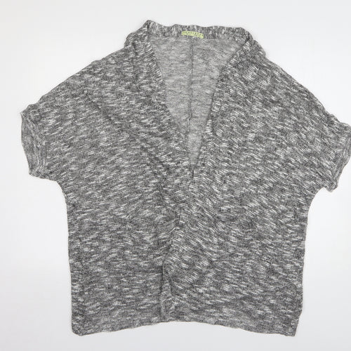 Innocence Womens Grey V-Neck Viscose Cardigan Jumper Size 8