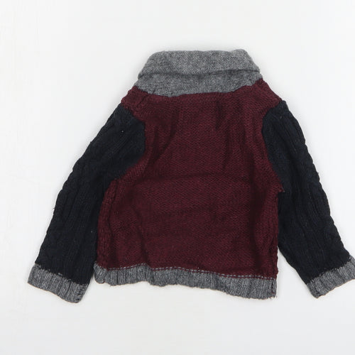 Earlydays Boys Red Acrylic Pullover Jumper Size 3-6 Months Pullover