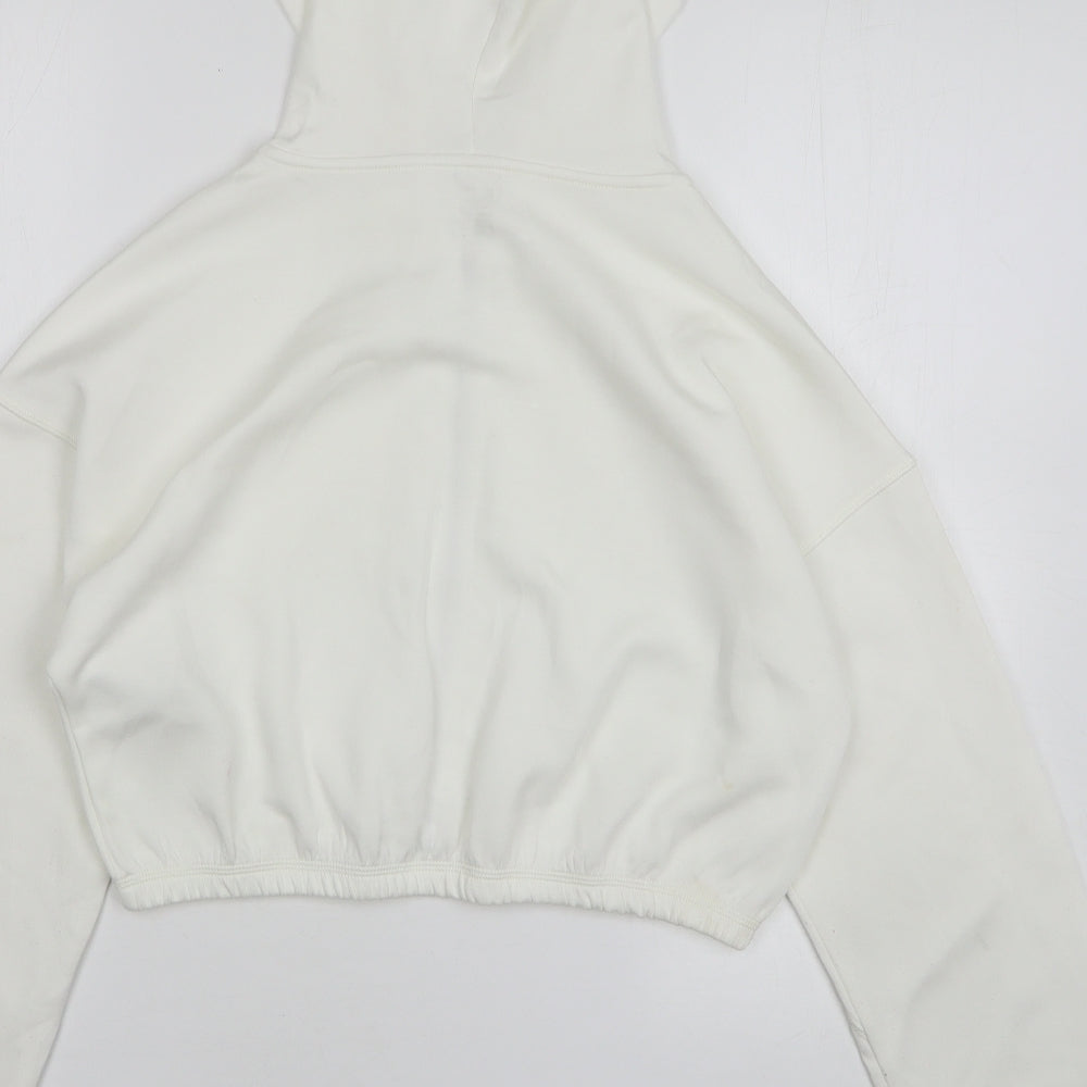 Gilly Hicks Womens White Viscose Full Zip Hoodie Size XS Zip - Cropped