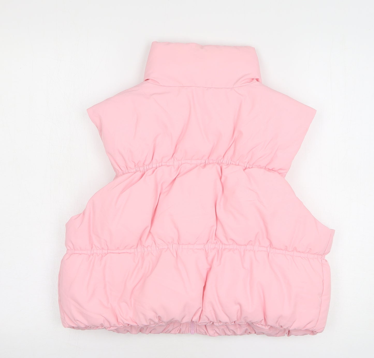 H&M Womens Pink Gilet Coat Size M Zip