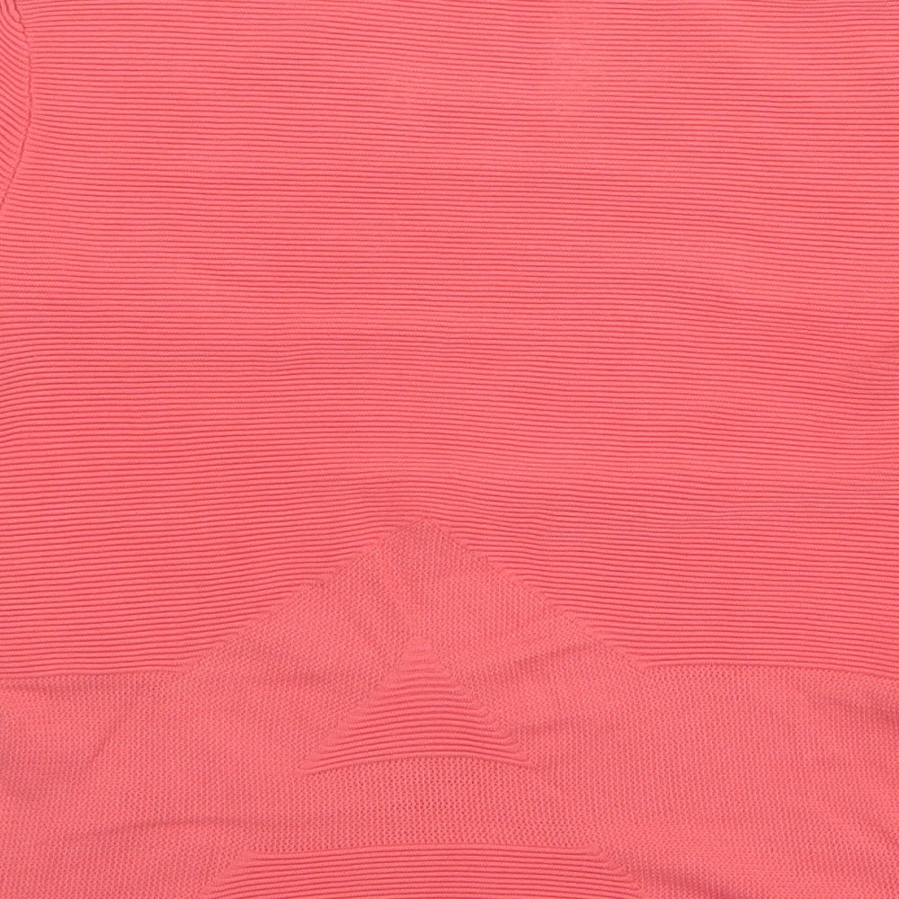 Armani Jeans Womens Pink Polyester Basic T-Shirt Size 14 Round Neck