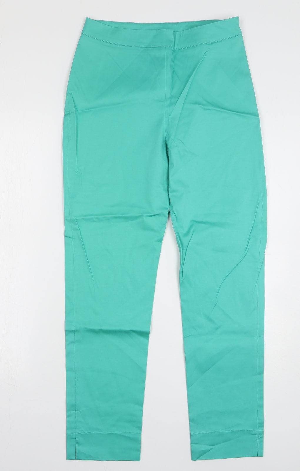 Save the Queen Womens Green Cotton Trousers Size M L28 in Regular Zip