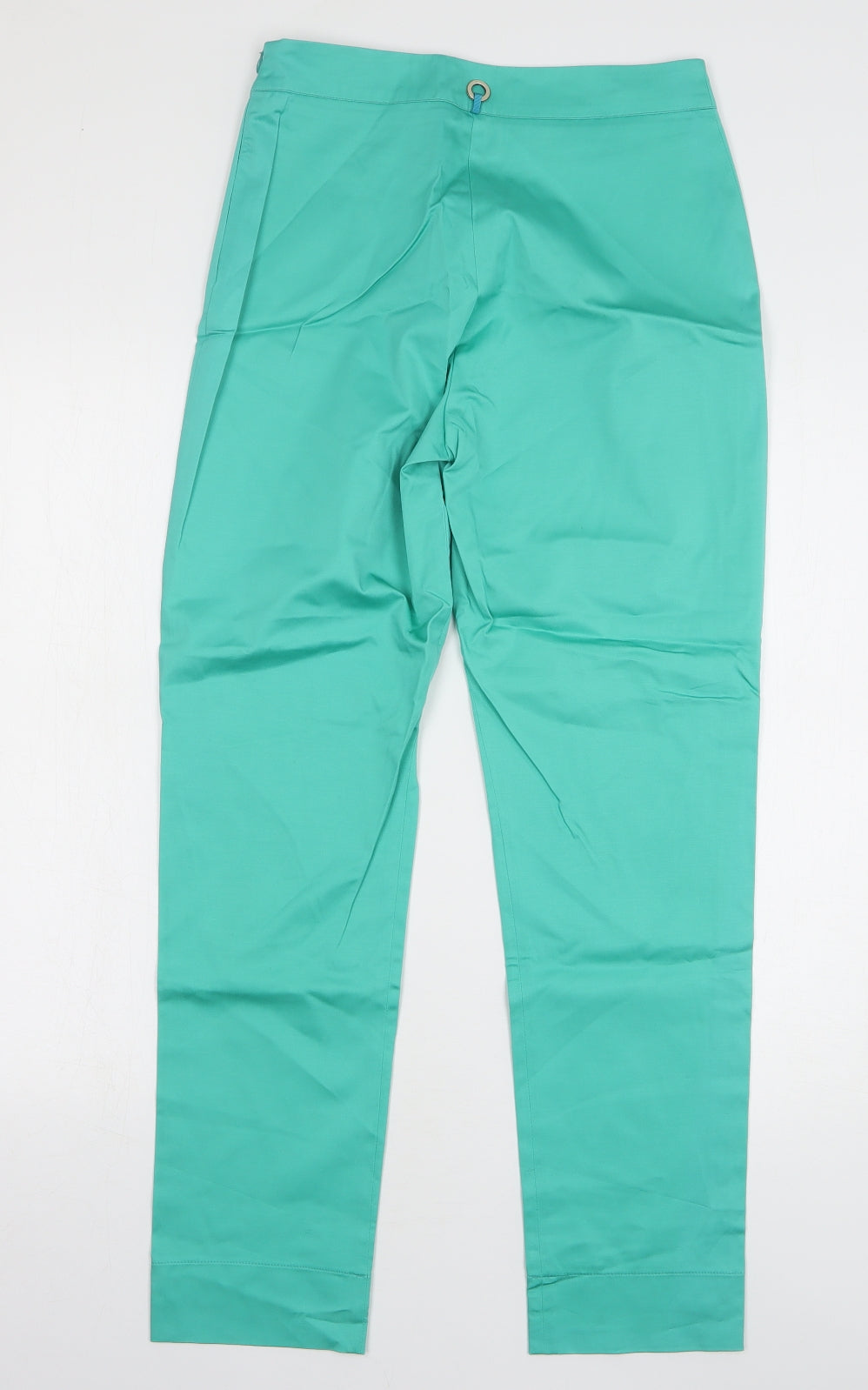 Save the Queen Womens Green Cotton Trousers Size M L28 in Regular Zip