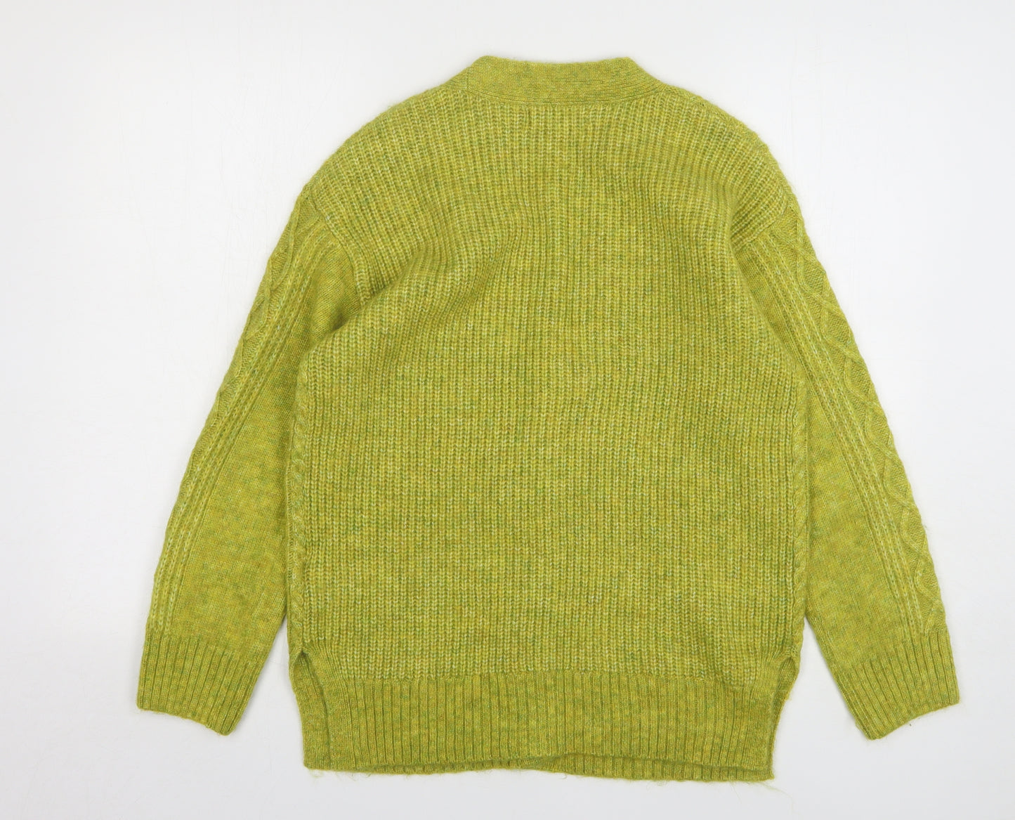 Marks and Spencer Womens Green V-Neck Viscose Cardigan Jumper Size S