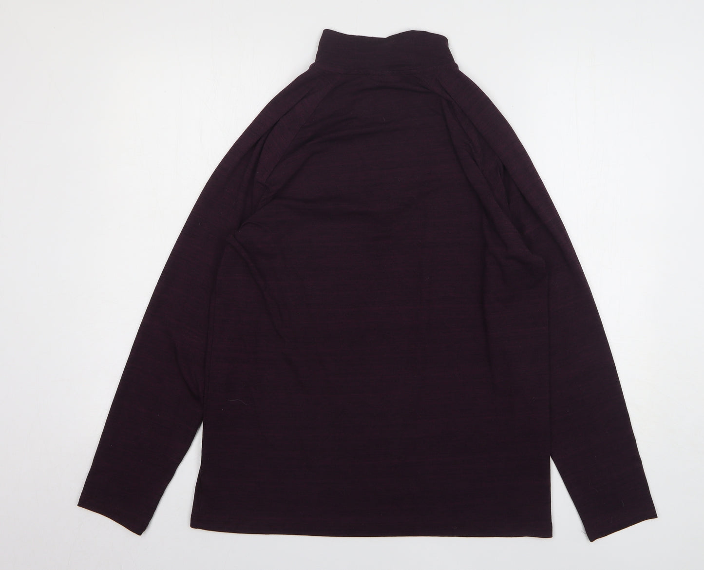 Myprotein Mens Purple Polyester Basic T-Shirt Size M High Neck Zip