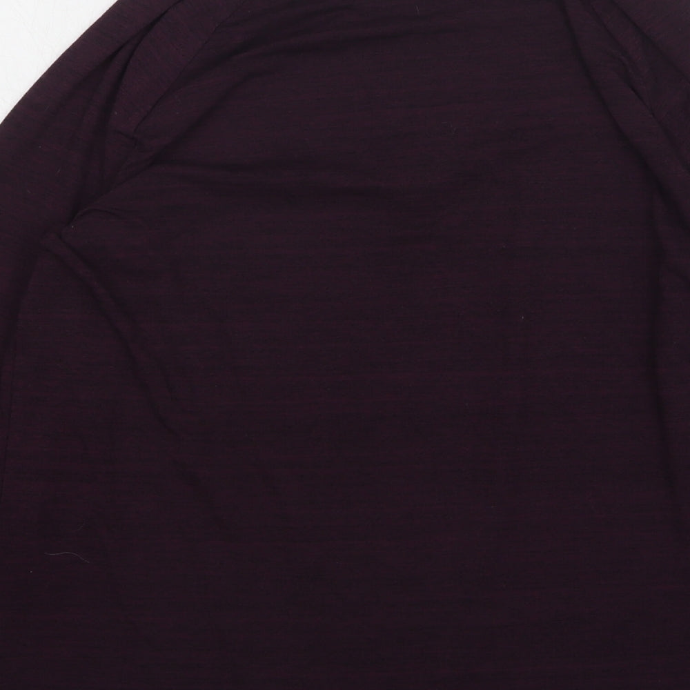 Myprotein Mens Purple Polyester Basic T-Shirt Size M High Neck Zip