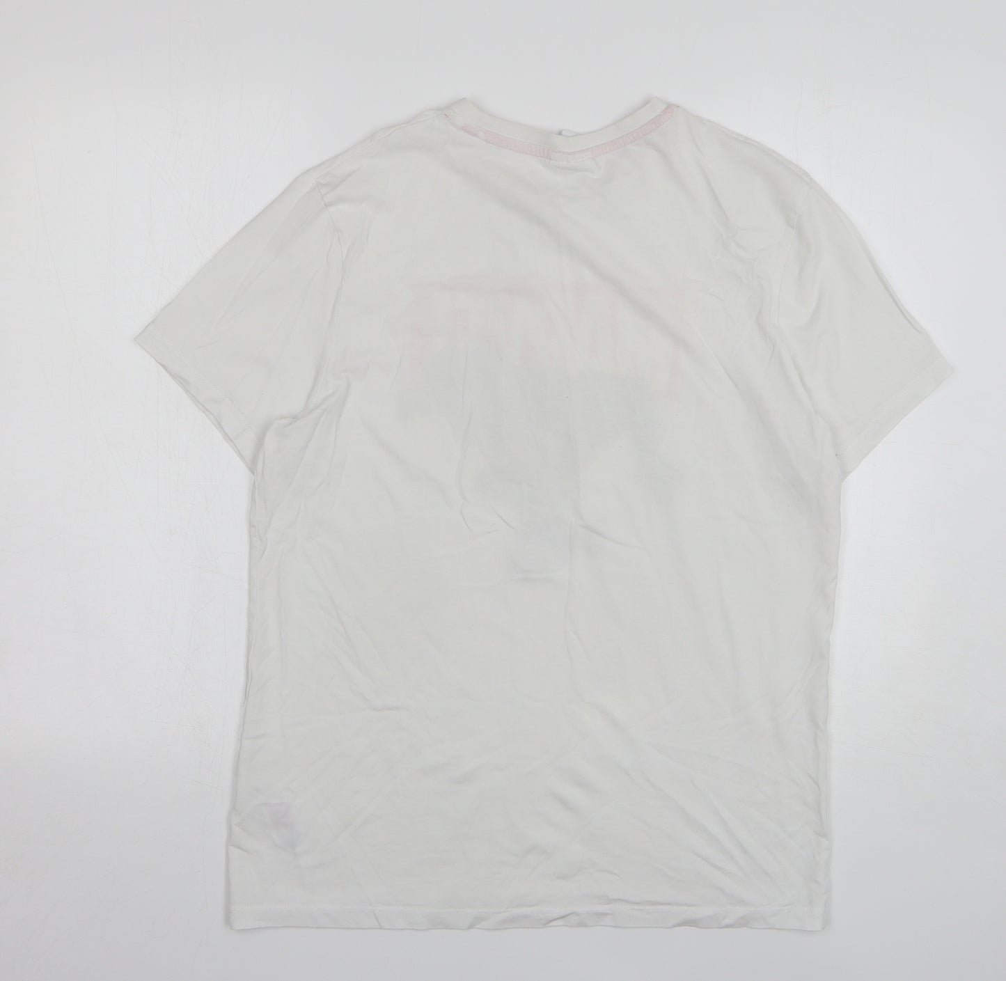 Primark Mens White Cotton T-Shirt Size L Crew Neck - Marvel Venom