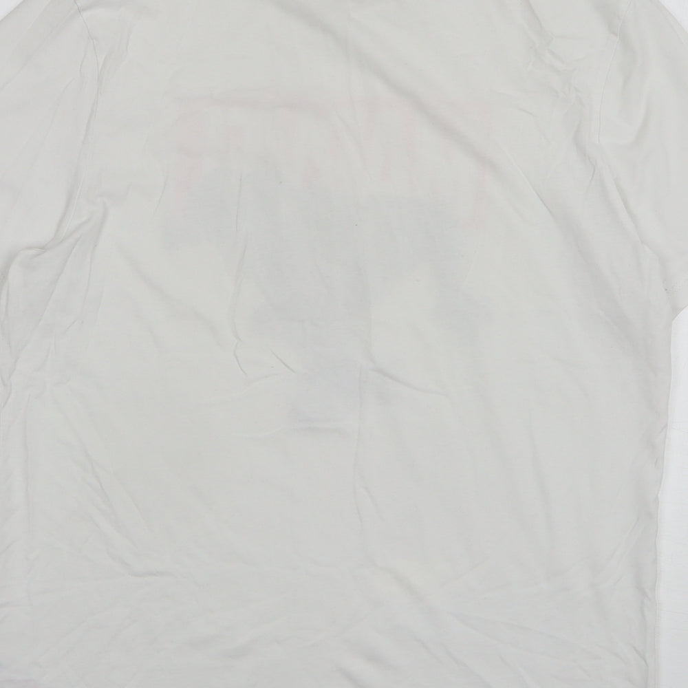 Primark Mens White Cotton T-Shirt Size L Crew Neck - Marvel Venom