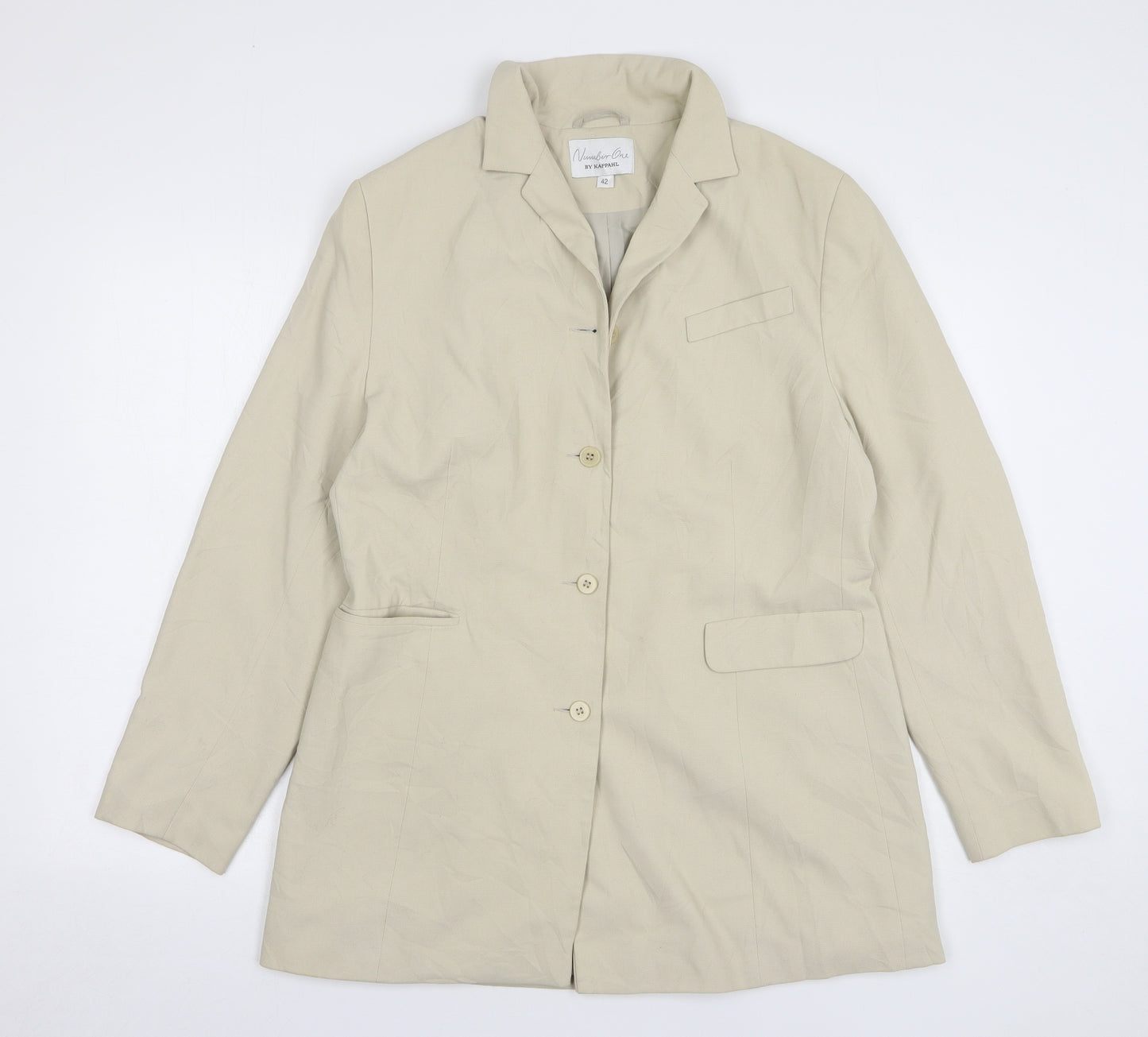 Kappahl Womens Beige Polyester Jacket Blazer Size 14