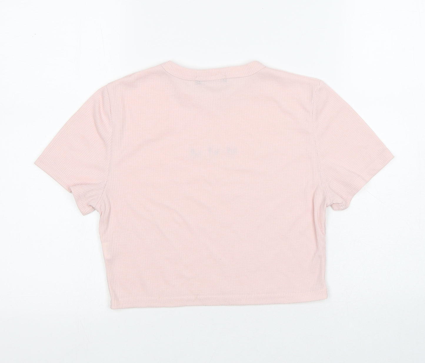 STYLEWISE Womens Pink Polyester Jersey T-Shirt Size 10 Round Neck - butterflies