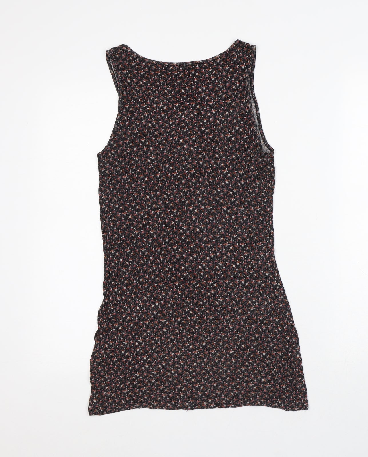 Warehouse Womens Multicoloured Floral Viscose Basic Tank Size 10 Round Neck - flowers