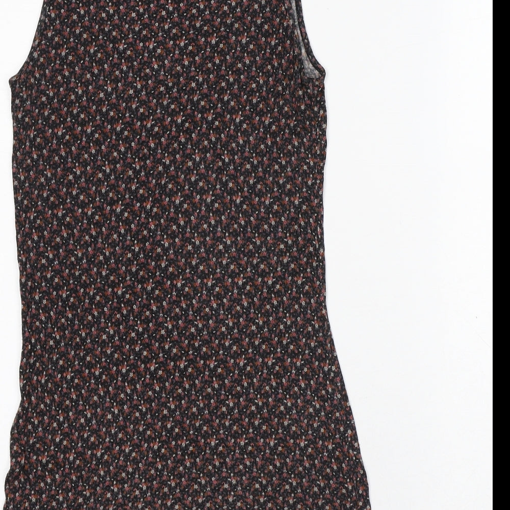 Warehouse Womens Multicoloured Floral Viscose Basic Tank Size 10 Round Neck - flowers