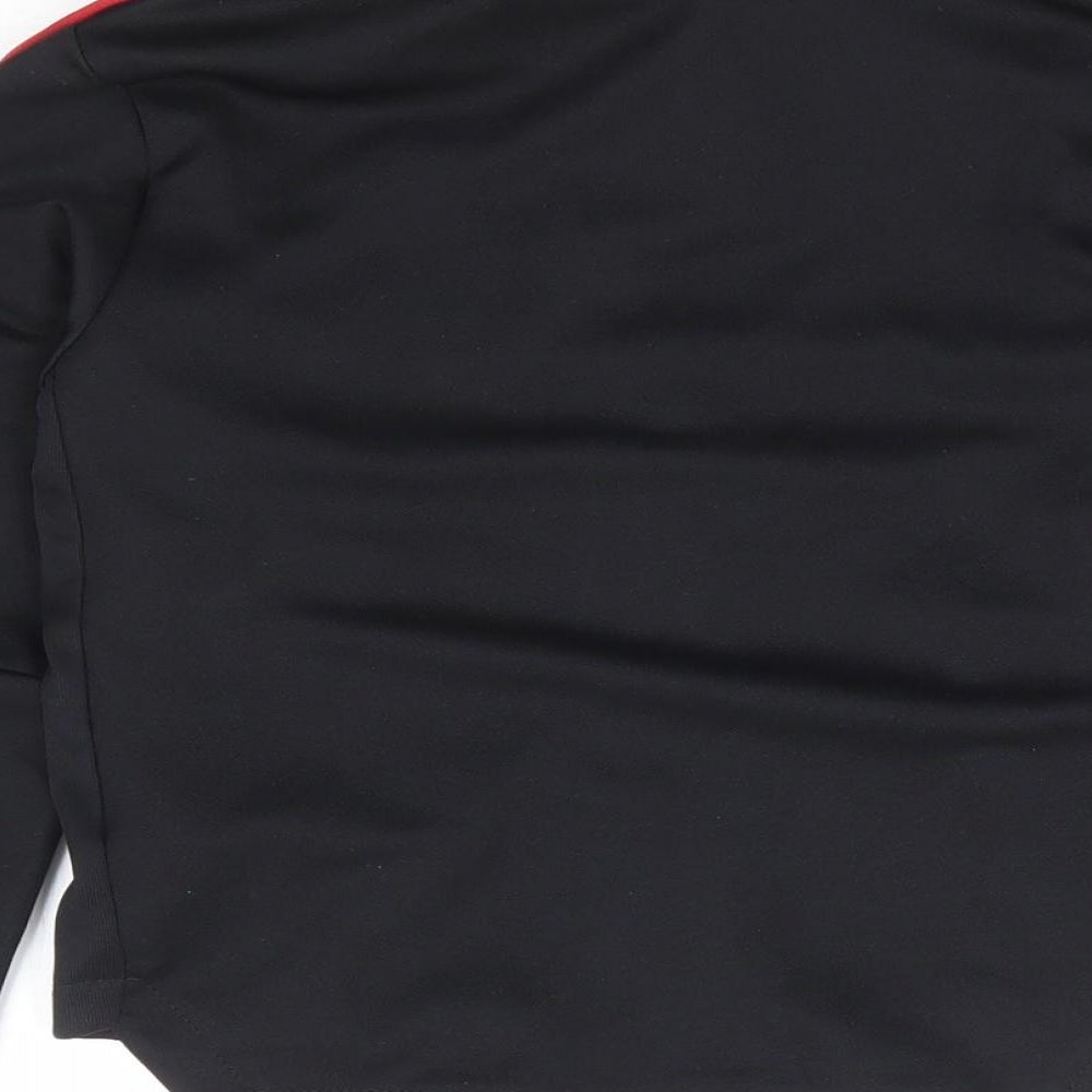 adidas Boys Black Polyester Full Zip Sweatshirt Size 3-4 Years Zip - Manchester United