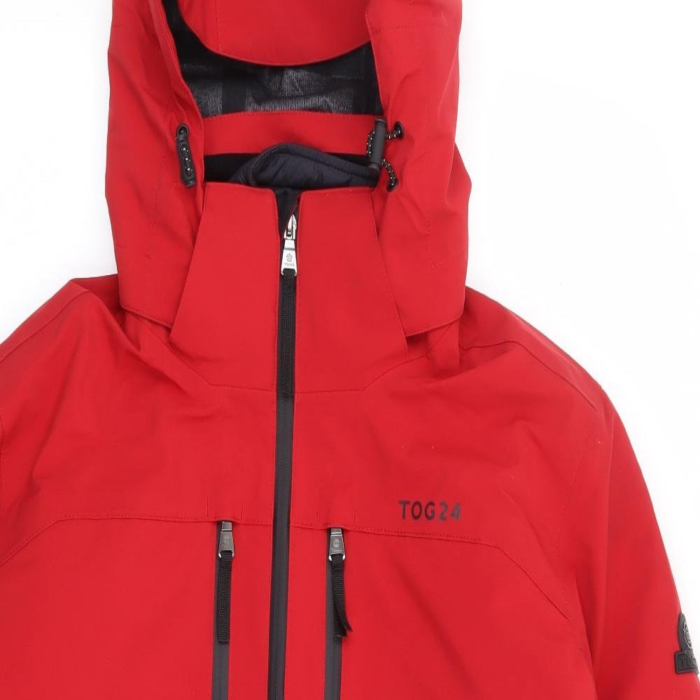TOG24 Mens Red Rain Coat Coat Size M Zip - 3 in 1 Jacket