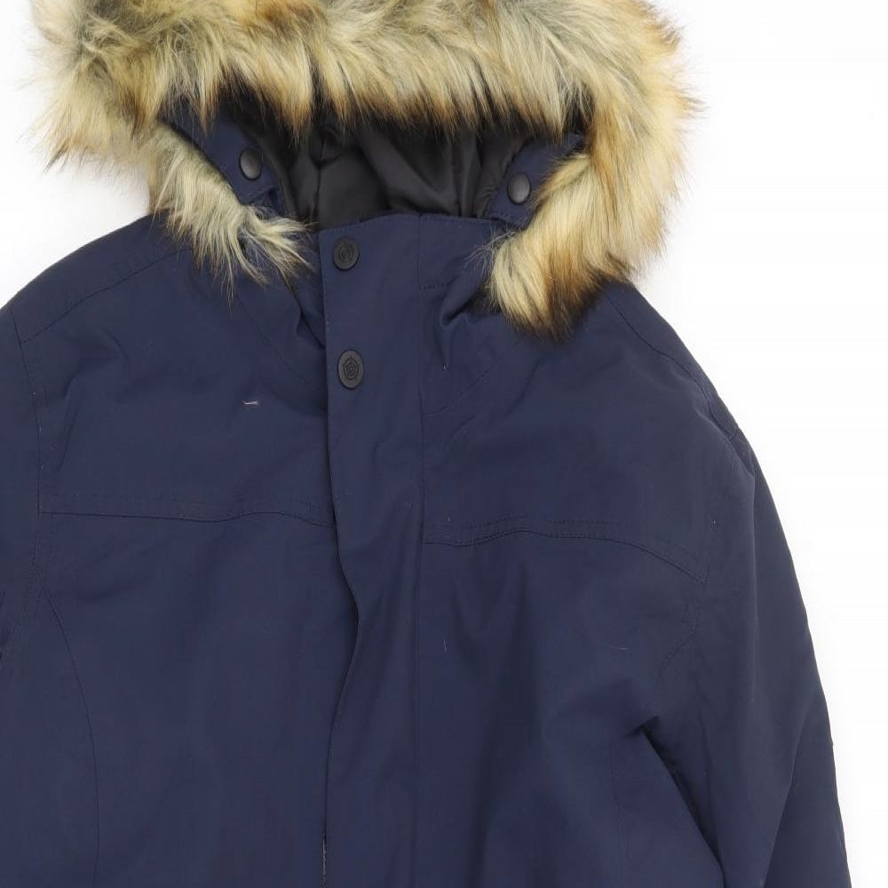 TOG24 Womens Blue Parka Coat Size 16 Zip