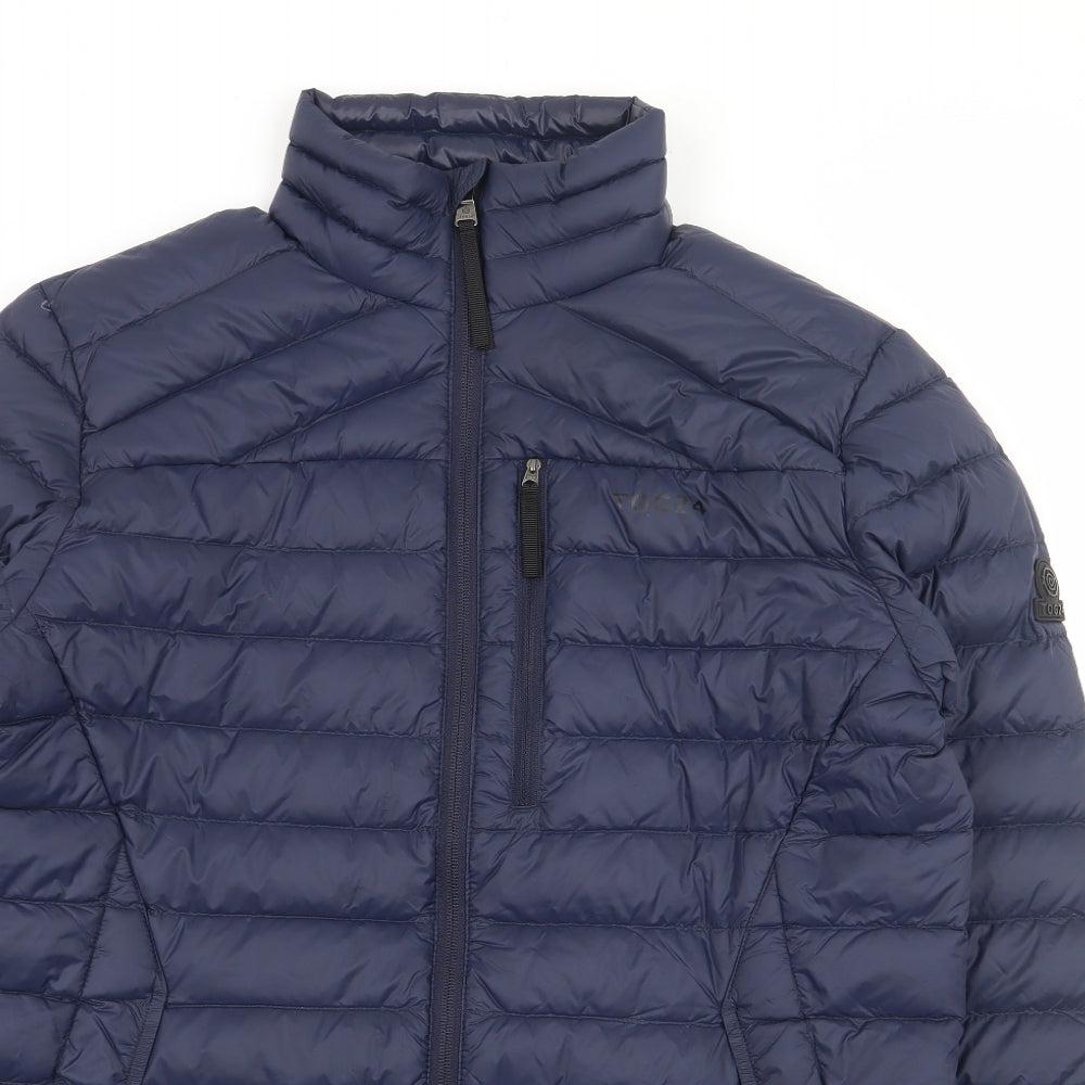 TOG24 Mens Blue Puffer Jacket Coat Size M Zip