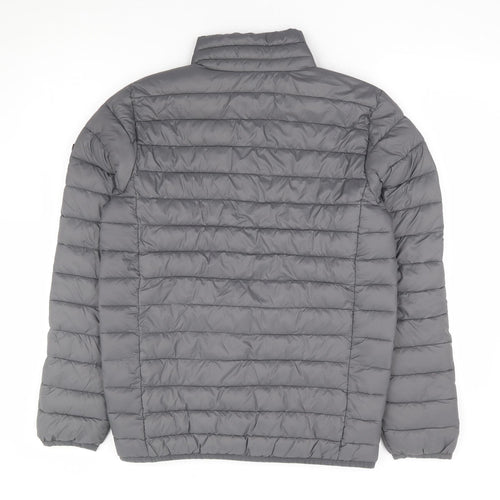 TOG24 Mens Grey Puffer Jacket Jacket Size S Zip