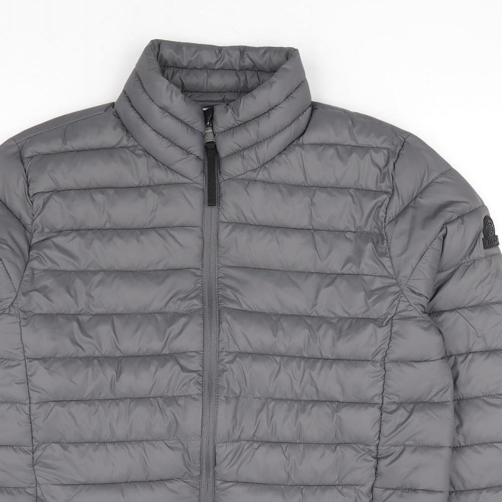 TOG24 Mens Grey Puffer Jacket Jacket Size S Zip