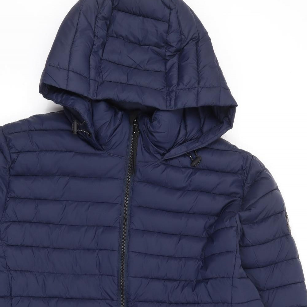 TOG24 Mens Blue Puffer Jacket Jacket Size XL Zip