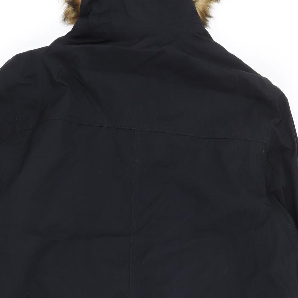 TOG24 Mens Black Parka Coat Size 2XL Zip