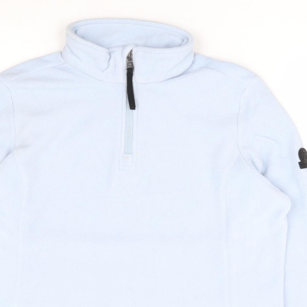 TOG24 Womens Blue 100% Polyester Pullover Sweatshirt Size 12 Zip