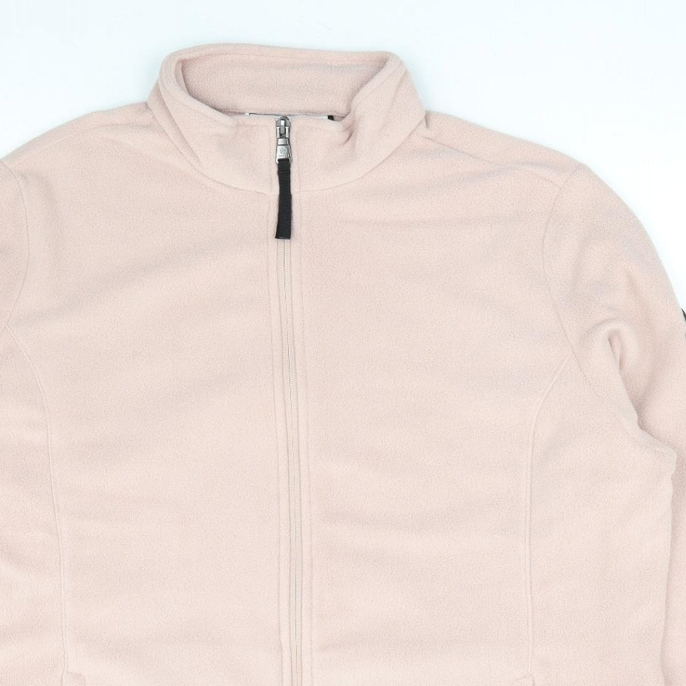 TOG24 Womens Pink 100% Polyester Full Zip Sweatshirt Size 16 Zip